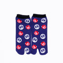 Front view of short navy Tabi Socks " Tai 