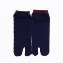 Back view of short navy Tabi Socks " Tonbo & Ichimatsu "