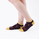 Back view of short purple Tabi Socks " Shika Origami "