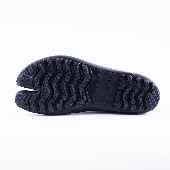 Outsole view of khaki Tabi Shoes " SHINOBI "