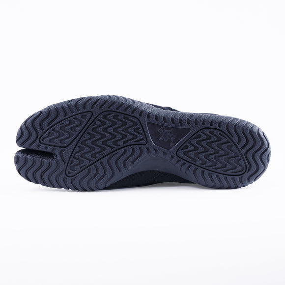 Outsole view of red Tabi Shoes " CHEKER "