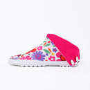 Left side of pink Tabi Shoes " SUN GARDEN "