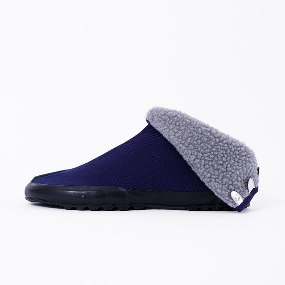 Left side of Blue×Gray Tabi Shoes " FLEECE "