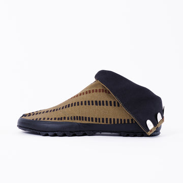 Left side of khaki Tabi Shoes " SHINOBI "