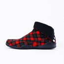Left side of red Tabi Shoes " CHEKER "