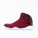 Left side of red Tabi Shoes " KAMON "