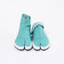 Front view of mint Tabi Shoes " SASHIKO "