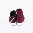 Back view of red Tabi Shoes " KAMON "
