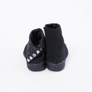 Back view of black Tabi Shoes " KAMON "