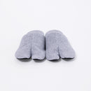 Front view of gray Tabi Slippers " PILE "