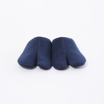 Front view of navy Tabi Slippers " PILE "