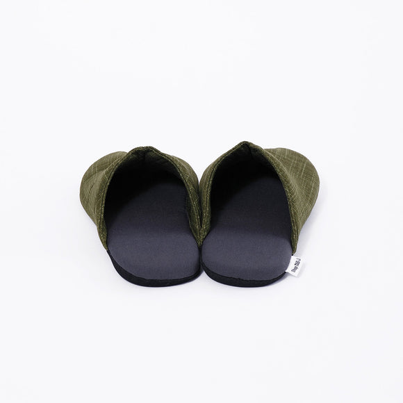 Back view of green Tabi Slippers " KASUMI "