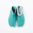 Top view of mint Tabi Shoes " SASHIKO "